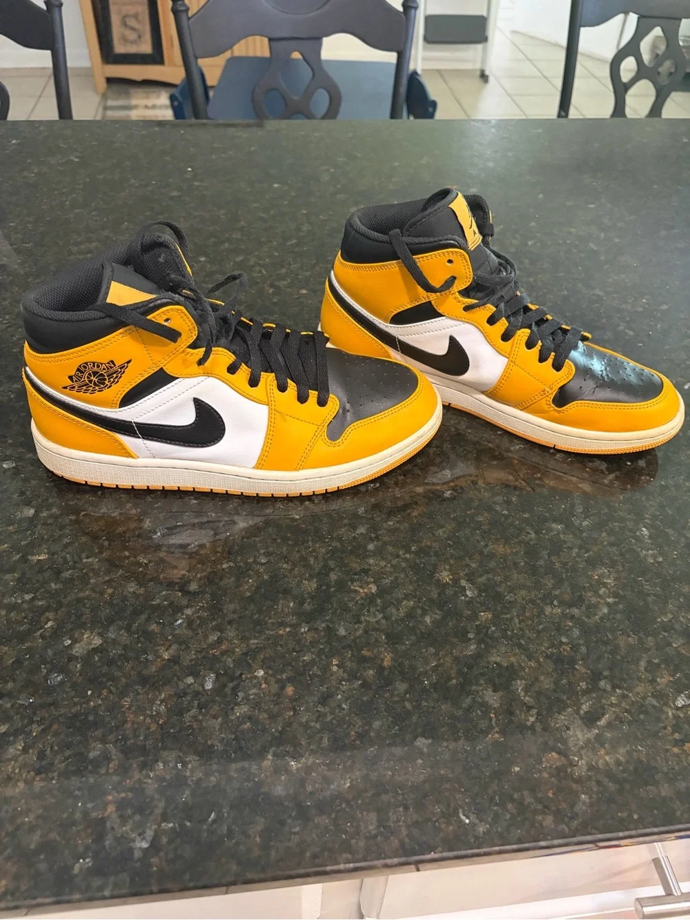 Jordan Mid-Top Sneakers - Black & Yellow Insole